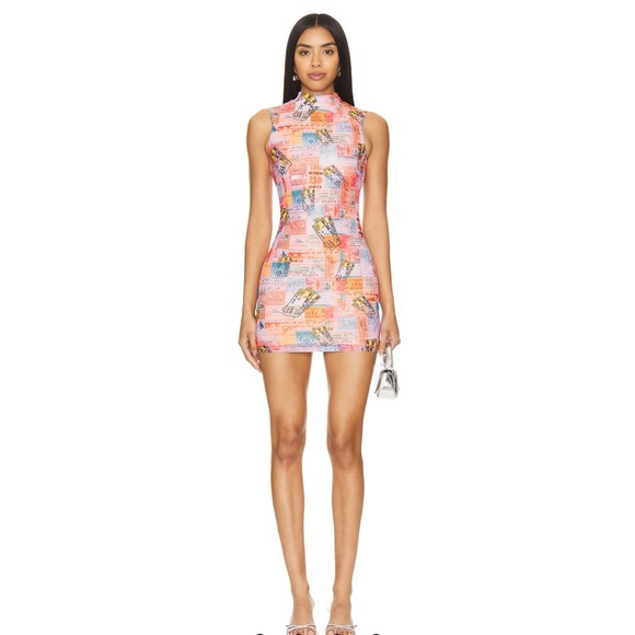 superdown Dresses & Skirts - Superdown Achelle Mini Dress Pink Patchwork